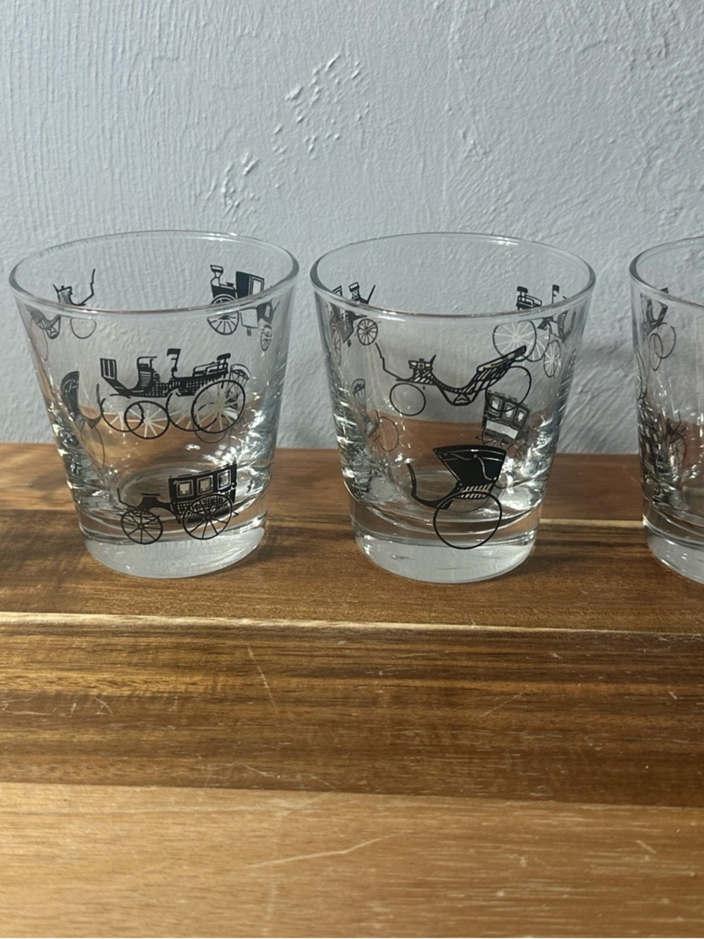 Vintage Libbey Barware Glasses Set of 4 – Mid Century Horse Carriage Design - Picture 3 of 8